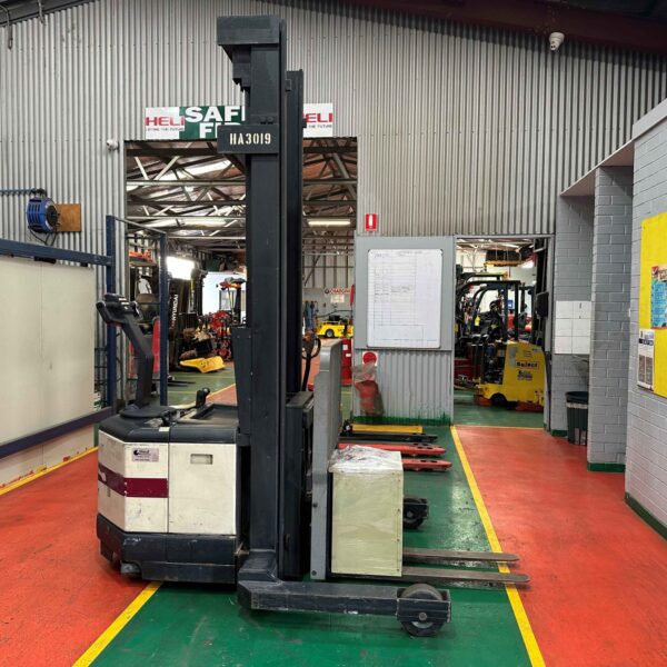 Crown model WR3000 1500kg walk behind battery electric reach stacker